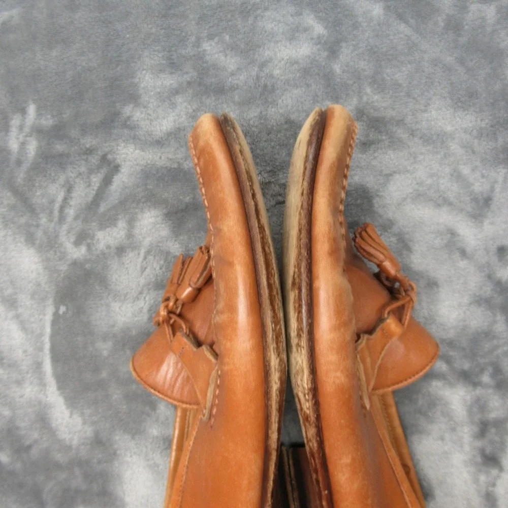 Allen Edmonds Urbino Loafers Men 8.5D Brown Leather Tassel Dress Italy Made Shoe
